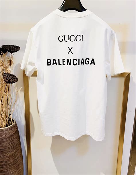 gucci balenciaga t shirt white|Gucci Balenciaga skirt.